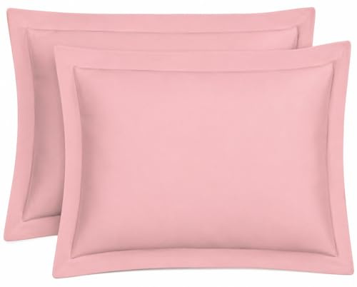 Night Zone Pillow Cases 200 Thread Count Egyptian Cotton Pillowcases 2 Pack Soft Cozy and Breathable Envelope Closure Cotton Pillow Cases 50x75 cm (Oxford Pillow Cases, Pink)