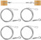 DOUSELLA 4 Pz Filo in Acciaio Inox 1.5MM*2M Cavo di Sicurezza Metallica Fune Acciaio Tiranti con Ganci Cavo Intrecciato Corda Acciaio Inossidabile 304 per Appendere Foto, Tende, Vestiti e Luci
