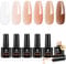 modelones Aufbaugel FüR Gelnägel, 8-in-one Builder Gel für Nägel, Nude Natural Builder Gel in A Bottle UV Hard Gel Gel Nägel für Strengthener Extension Gel Base Nagelverlängerung Nail Art Nageldesign