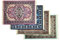 Inusitus Orientalische Teppich-Tischsets, dekorativer Stoff, Dinnerdekoration, Miniatur-Teppich-Design, atemberaubende Essdekoration, türkisch bunt, rechteckig, 40,6 x 30,5 cm, 4 Stück