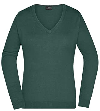 James & Nicholson Damen V-Pullover - Leichter Strickpullover in hochwertiger Ausführung