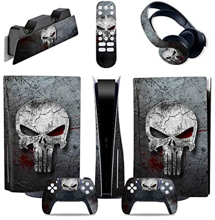 Piel Consola 64536 Para PS5 Consola Disc Edition & Digital Edition Pegatina Vinilo Calcomanía Cubierta Para Ps5 Mando & Estación Carga & Auriculares & Mando Multimedia Regalo Envolturas Pieles ( Size