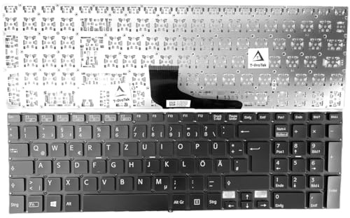 T-ProTek DEUTSCHE - Tastatur ohne Rahmen kompatibel für Sony Vaio Fit 15 SVF15A SVF15, 9Z.NACBQ.00G