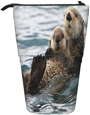 Teleskop-Federmäppchen, Otter, Schreibwaren, Federmäppchen, Make-up-Tasche, tragbare Büro-Schreibwaren-Tasche für Teenager, Mädchen, Erwachsene, otter, Pencil Telescopic, Kosmetikkoffer