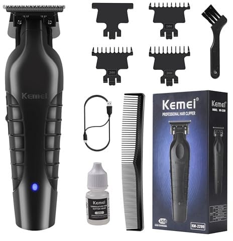 Kemei 2299 Recortadora de Pelo Profesional para Hombres,Recortadora Eléctrica de Pelo, Kit de Corte de Pelo de Barbero Inalámbrico,Geschenke zum Vatertag