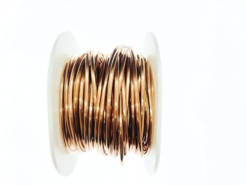 99.9% Pure Copper Soft Copper Wire, 1.6 mm, 300 g/17 m Spool Pure Copper Wire, Jewellery Making Wire, Craft Wire...