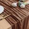 Asee'm Tischläufer Käsetuch 300 x 90cm Braun Boho Transparente Läufer Tisch Hochzeit Gaze Stoff Rustikale Käse Tuch für Braut Dusche Party