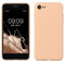 kwmobile Handyhülle für iPhone SE 2022 Hülle/iPhone SE 2020 / iPhone 8 / iPhone 7, für iPhone SE Hülle - Schutzhülle für kabelloses Laden - Case in Pastell Pfirsich