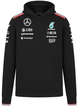 MERCEDES AMG PETRONAS F1 Herren 2024 Team Kapuzenpulli - Schwarz - Größe: XS