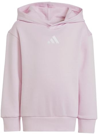 adidas ESSENTIALS HOODIE, Felpa con cappuccio Unisex - Bambini, clear pink/white,