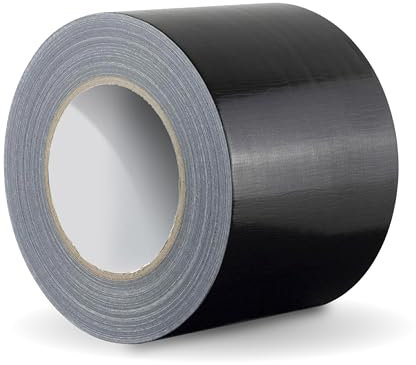 AREABOXES Verstärktes Klebeband, extra stark, 50 m x 50 mm, Mehrzweck-Klebeband, zum Reparieren, Befestigen, Bündeln, Verstärken oder Versiegeln. Wasserdicht, wasserfest (1, schwarz, 50 mm x 50 mm)