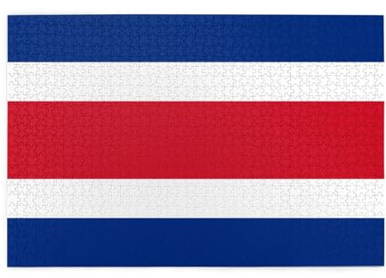 Puzzle mit Flagge von Costa Rica, 1000 Teile, pädagogische, intellektuelle Holzpuzzles, lustige Puzzles, Stressabbau-Puzzles, 75 x 50 cm (L x B)