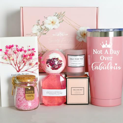 Euakee Lustige Geschenke für Frauen, Entspannung Geschenk für Frauen, Personalisierte Geschenke für Frauen Geburtstag, Spa Beauty Badeset Geschenkset für Frauen, sie, Freundin, Mama (Rosa)