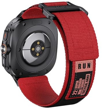 NotoCity Correa para Samsung Galaxy Watch Ultra 47mm, Correa de repuesto de nylon para Samsung Galaxy Watch 7 Ultra 47mm(Rojo vivo)