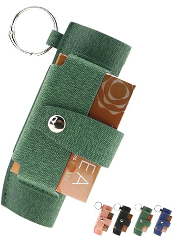 Keminsung Custodia Protettiva Compatibile con IQOS, Accessori in Pelle, con Custodia per Sigarette, Verde, Formale