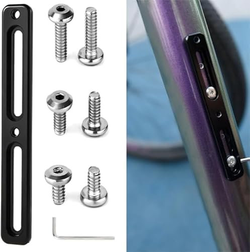 Fahrrad-Flaschenhalter-Adapter, Fahrrad-Flasche B-RAD Montage Basis Aluminium Alloy einstellbar Alt Position Käfig montiert Wasserflasche Käfig Halterungen für Road Mountain Bike mit 6pcs Schrauben un
