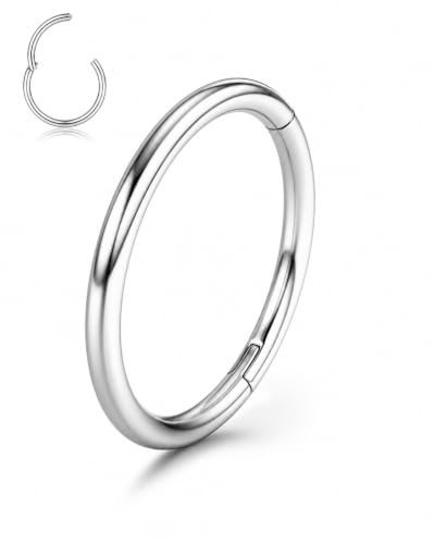 BodyBonita Piercing Nez Anneaux de Articulés - 316L Acier Chirurgical Septum Percing au Nez Anneau sans Couture Lèvre Cartilage Hélix Daith Conque Tragus Tour Or/Argent/Noir/Or Rose/Bleu/Arc-en-ciel