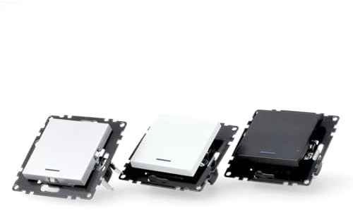 interruttore singolo pulsante nero con indicatore luminoso - ideale per controllare luci interne ed esterne.