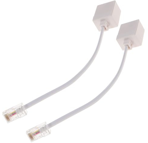 VERDANVERSE 2pezzi Adattatore Connettore Da Telefono Ethernet Adattatori Per Cavo Femmina e Maschio Materiale Resistente Per Trasmissione Segnale e Qualità Suono