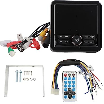 Cryfokt Marine-Radio-Stereo, Bluetooth-Auto-Audio-Receiver mit Digitalem LCD-Display, FM-AM-Radio, USB-SD-AUX-MP3-Player, Frequenzgang 20 Hz Bis 20 kHz, für Yachten, LKWs,
