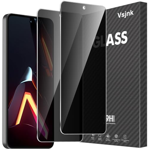 Vsjnk Privacidad Protector de Pantalla Compatible Con ZTE nubia Neo 3 GT Screen Protector,2 Piezas Cristal Templado 9H Dureza Fácil de Limpiar Sin Burbujas