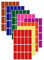 Sticker Bunt 40 mm x 19 mm Aufkleber - 4 cm x 1,9 cm viereckige Etiketten 160 Stück von Royal Green