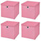 StickandShine 4er Set Rosa Faltbox 28 x 28 x 28 cm Aufbewahrungsbox faltbar mit Deckel