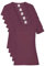 Fruit of the Loom Damen Regular Fit T-Shirt, 5er Pack, Rot (Burgunderrot), 44 EU (Herstellergröße: XL)