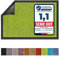 Floordirekt | Rhine | Paillasson, Tapis d'entrée | Antidérapant, Couleur Unique | Tapis d'entrée Lavable, certifié Oeko-Tex | Vert, 60 cm x 90 cm
