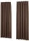 Deconovo Lot de 2 Rideaux Anti Chaleur Salon Moderne Balcon Fenêtre Décoratif Cuisine Rideau de Porte Galon Fronceur Chambre Occultant Brun 140x220cm