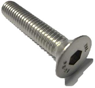 10 Stück Senkkopf Schrauben M6x20 mm - DIN 7991 - A2 Edelstahl - Innensechskant - V2A - Senk - Senkkopfschrauben (10, M6x20 mm)