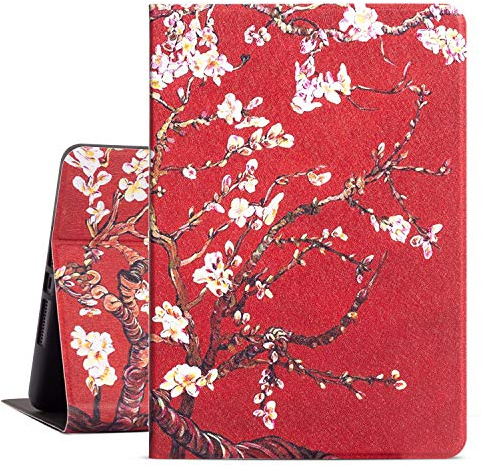 Case for iPad 9th/8th/7th Generation (2021/2020/2019), for iPad 10.2 Case Girls Women, Protective iPad Cover 9th Gen Multi Viewing Stand Auto Wake/Sleep, Red Apricot