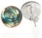Premium 925 Sterling Silber Ohrringe halbrund für Damen - 10mm - Designer Paua Muschel Abalone Ohrstecker - Perlmutt Schmuck - Paua Perlmutt Muschel Ohrringe mehrfarbig