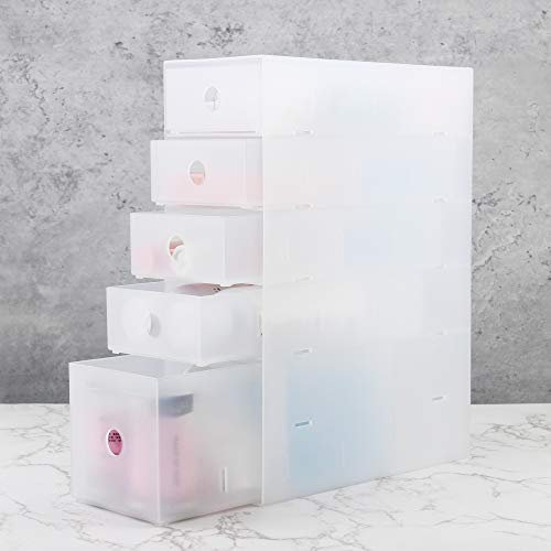 Poeland Small Drawer Unit, Compact Storage Organization Drawers Set for Home, Bathroom, Desk, Countertop, Office…