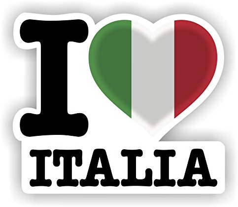 FanShirts4u - Aufkleber - I Love Italien/Italia/Italy - Verschiedene Größen (Italia, 5 x 6 cm)