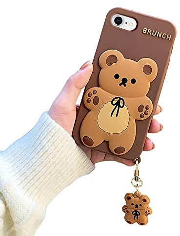 Razstorm Design for iPhone 7 & iPhone 8 & iPhone SE 2020 (2nd Generation) Case 3D Cartoon Animal Character Soft Silicone Kawaii Girls Women Teenager Shockproof Rubber Cover 4.7 Inch