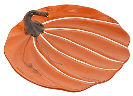 HEMOTON 1pièce Assiette Céramique Forme De Citrouille Plat De Service Créatif pour Halloween Et Décoration De Table Vaisselle Élégante Et Unique pour Maison Restaurant