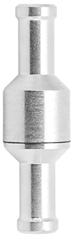 Rückschlagventil Kraftstoffleitung, 1-Wege-Rückschlagventil Aluminiumlegierung Silber für Wasser Öl Diesel Benzin Kraftstoffleitung(8mm)