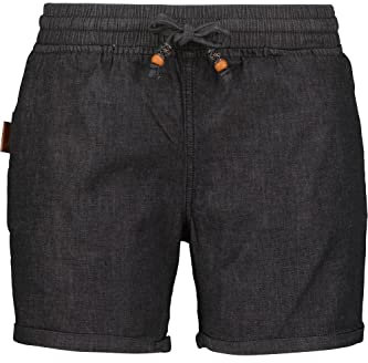 alife & kickin Damen JaneAK Shorts, Black Denim, L