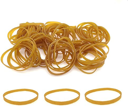 JZK 100 x Thick strong elastic bands, 100mm*5mm, Brown large Rubber Bands, Heavy Duty thick Rubber Bands, Office Wide Rubber Bands, Sturdy Stretch Rubber Bands for Home and School