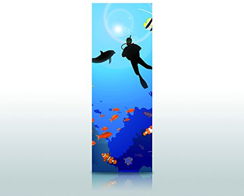 wandmotiv24 Duschrückwand Riff Meer 70 x 200cm (B x H) - Aluminium 3mm M0182