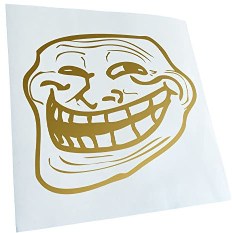 - Autoaufkleber - Troll Face - Coolface Aufkleber für Auto, Laptop, Fahrrad, LKW, Motorrad mehrfarbig JDM Decal Racing