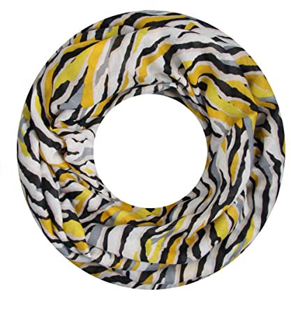 Majea Damen Loop Schal Schlauchschal Halstuch (880026) (gelb 10)