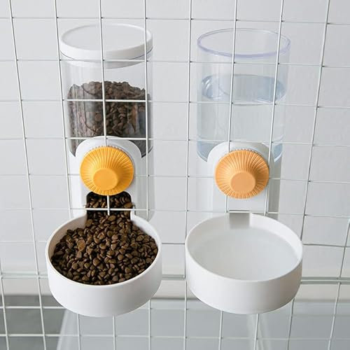 Restokki Futterspender Trinkflasche Kaninchen, Futterspender und Wasserspender für Hunde, Katzenfutterspender Kaninchenfutterspender Wasserspender Kaninchen [Trinkwasser + Feeder]