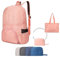 Uktunu Faltbarer Rucksack Ultra Leicht Unisex Tagesrucksack Outdoor Wasserdichter Wanderrucksack Ultraleicht-Kleiner für Camping Wandern Reisen Rosa