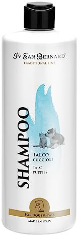 Talkum Shampoo für Hunde und Katzen, traditionelle Linie, 1 l, spezielle Welpen, sanfte Reinigungswirkung, reizt die Haut nicht, Hygieneartikel für Hunde - IV San Bernard