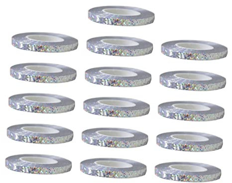 LALAFINA 16 Rollen -rundband Glitzerndes Ballonband Band Für Haarschleifen Dekoratives Band Partygeschenk Schleifengirlande Partybänder Geschenkbänder Plastik Haarschmuck Runden