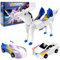 COLEESON Einhorn Spielzeug, Transformierendes Auto Roboter Spielzeug, Kollision Deformation Kombinierter Roboter, Unicorn Cars Unicorn Roboter Transforming Toys für Mädchen Jungen (Blau)