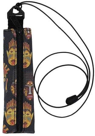 Plan B Étui de Protection pour Cigarette Électronique/Vape Pen 2,50 cm de diam., Cordon de 100 cm, Masques Multicolores, Unisexe, Tissu (Afrique)