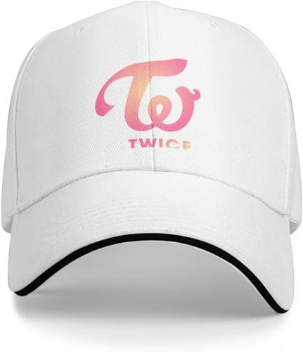 Baseballkappe Snapback Sonnenhut Twice Logo Cap Baseball Cap Big Size Hut Baseballmütze Caps für Damen Herren Hip Hop Geburtstagsgeschenk
